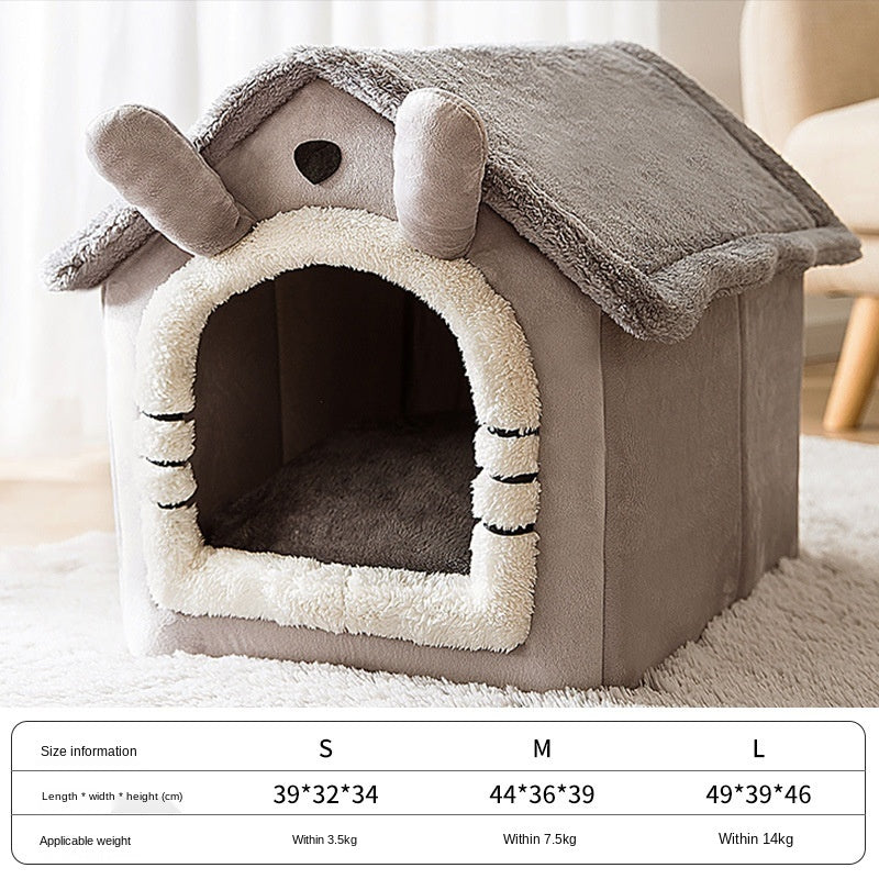 Foldable Dog House Kennel Bed - Portable, Comfortable & Easy Storage