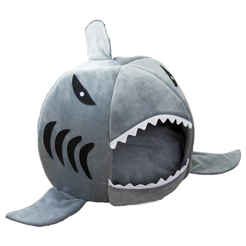 Shark Pet Bed Cozy Fun and Comfortable Cave Bed for Cats & Small Dogs
