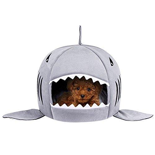 Shark Pet Bed Cozy Fun and Comfortable Cave Bed for Cats & Small Dogs