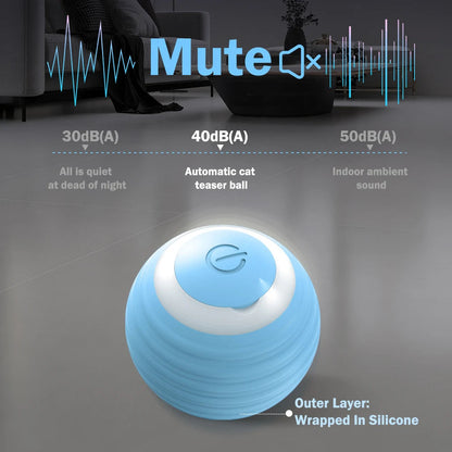 Smart Interactive Cat Ball Auto Rolling Electronic Toy for Cats & Dogs