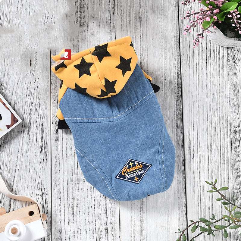 Pet's Denim Jacket - Stylish and Durable Jean Jacket for Dogs and Cats