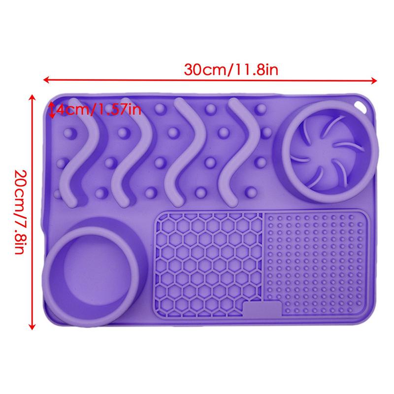Multi-functional Pet Licking Mat Stress Relief & Slow Feeder for Pets