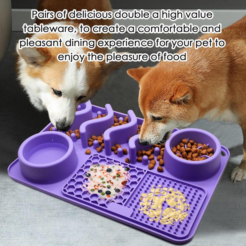 Multi-functional Pet Licking Mat Stress Relief & Slow Feeder for Pets