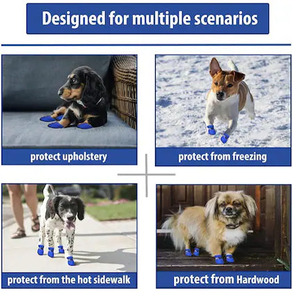 Weatherproof Pet Walking Shoes Durable Non-Slip Shoes for All Seasons
