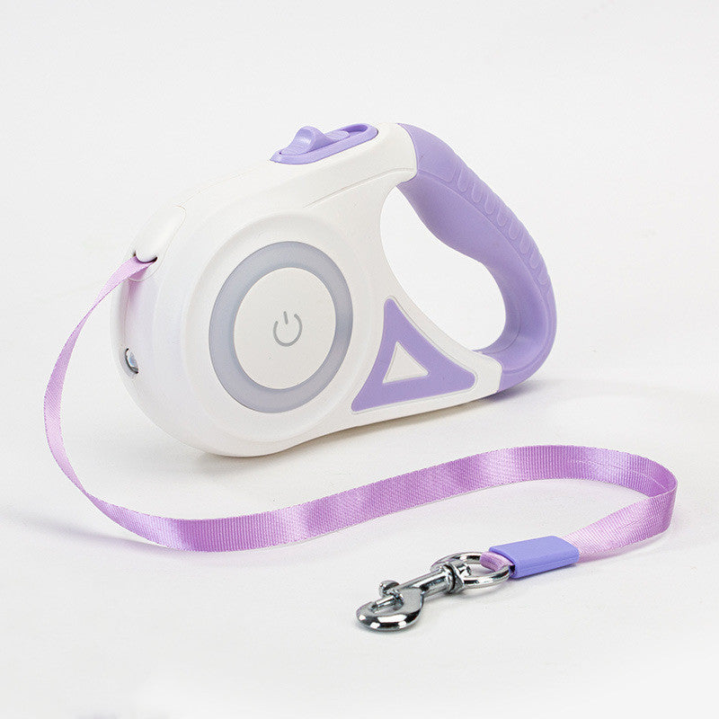 3-in-1 Durable Retractable Dog Leash with LED Light - Safe Night Walks