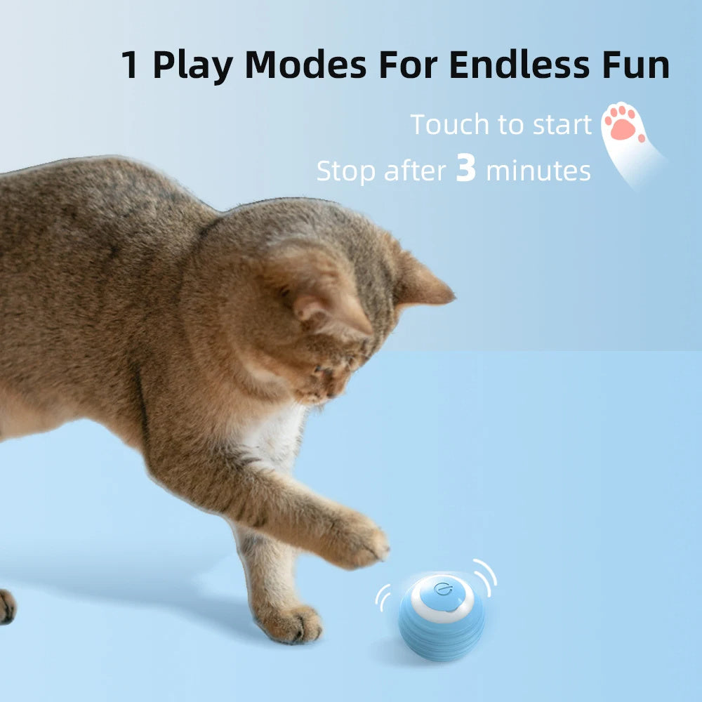 Smart Interactive Cat Ball Auto Rolling Electronic Toy for Cats & Dogs