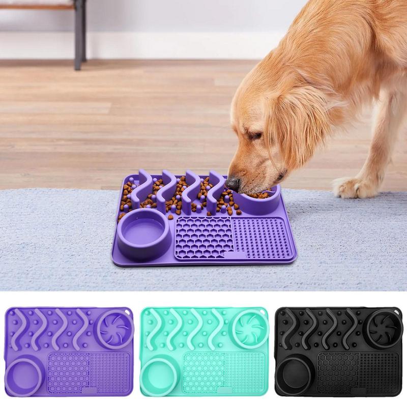 Multi-functional Pet Licking Mat Stress Relief & Slow Feeder for Pets
